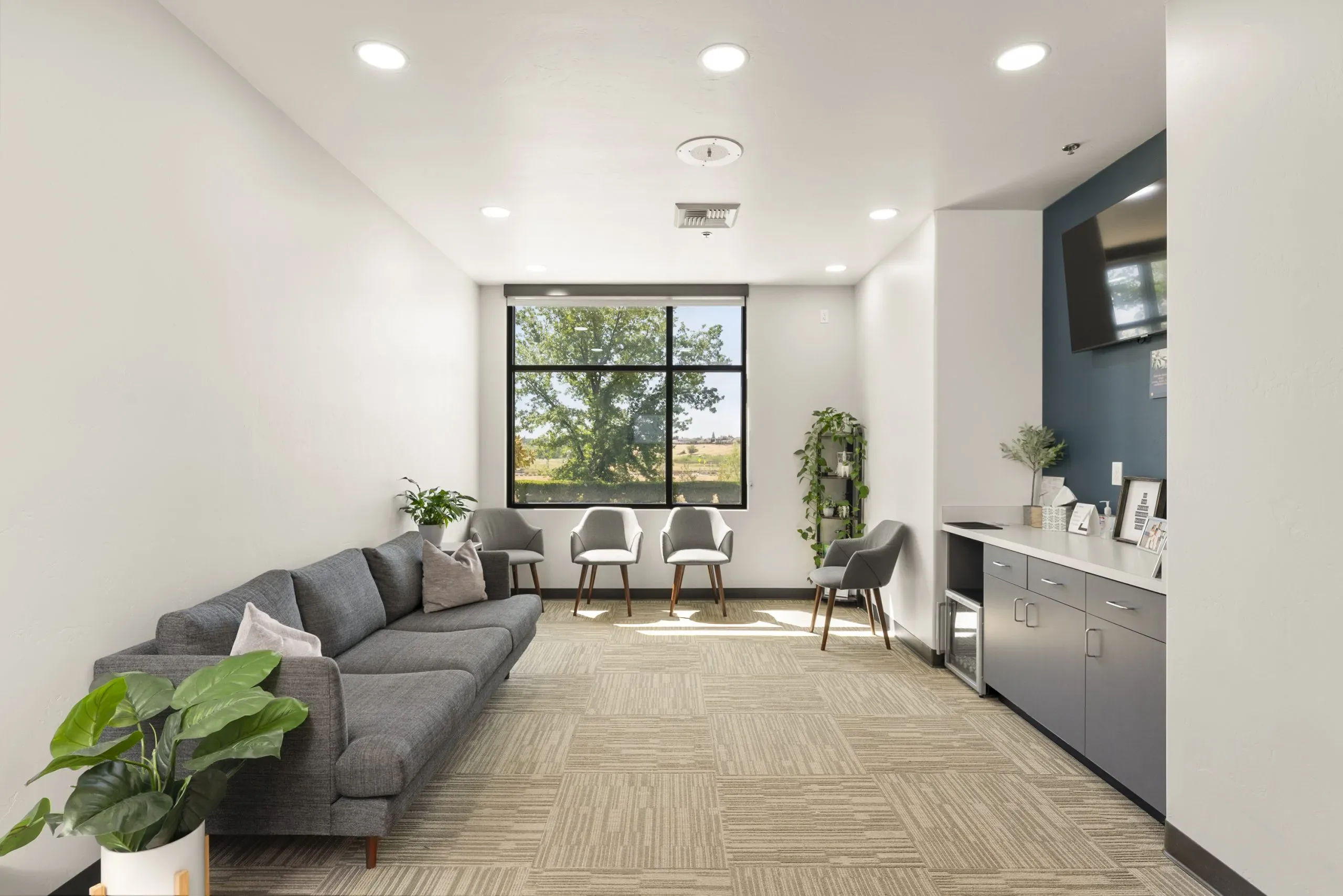 Office hallway and treatment areas